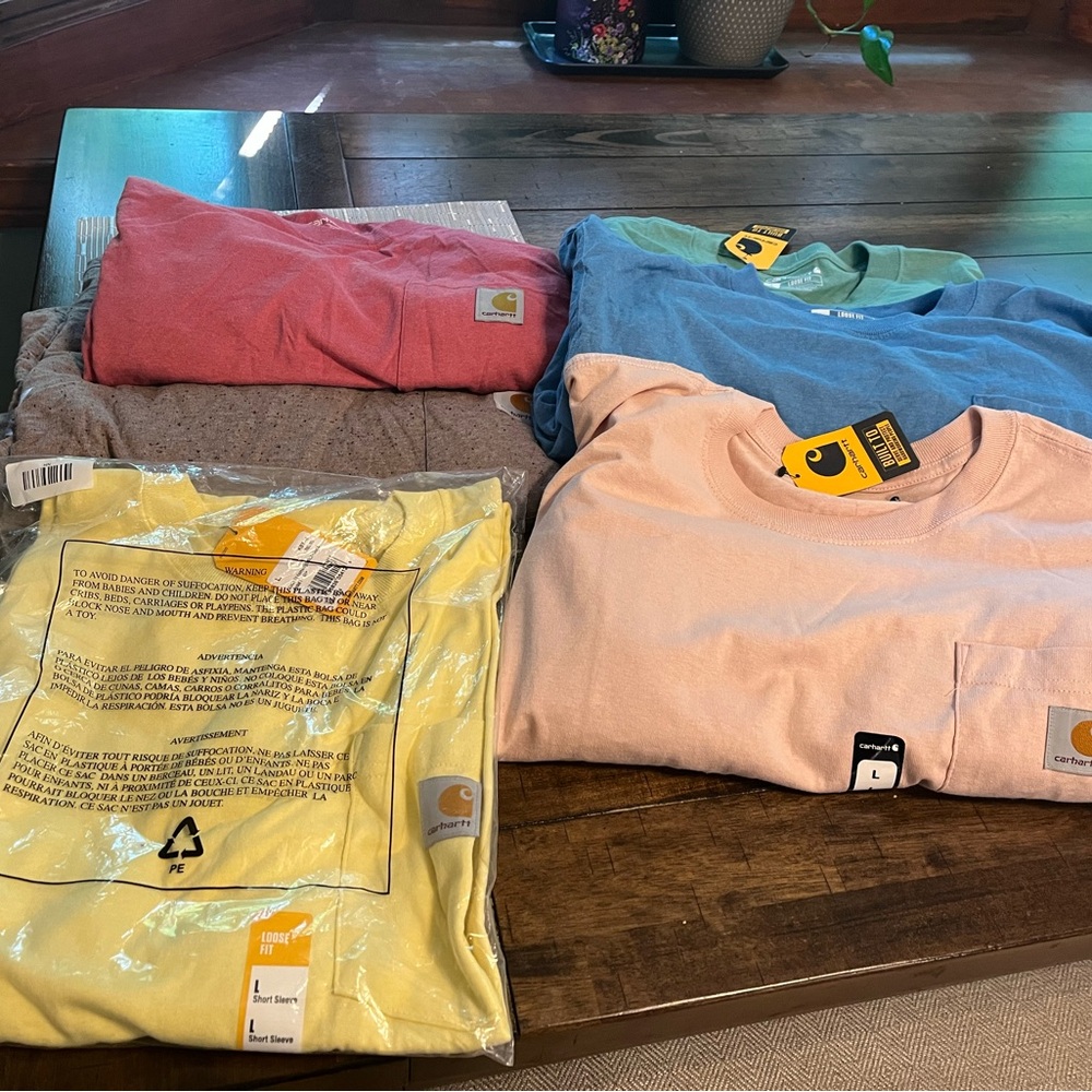 (6) Carhartt Loose Heavyweight Tees